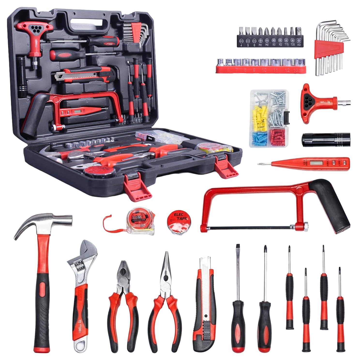 IBELL TB145-9 145-Piece Socket Wrench Tool Kit